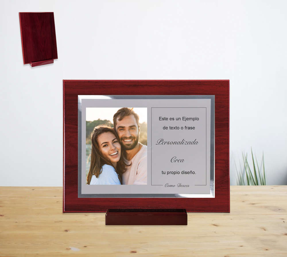 Placas personalizadas con fotos y textos homenaje